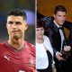 Split image featuring Cristiano Ronaldo and his sister.