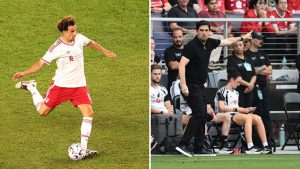 Split image featuring Curtis Jones and Andoni Iraola.