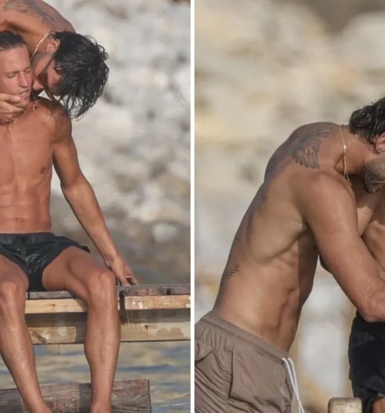 Ferran Torres and Marcos Llorente celebrating Spain's World Cup victory during their Ibiza holiday