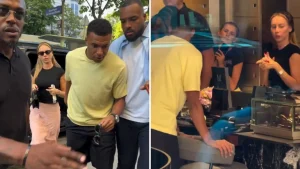 Kylian Mbappe and girlfriend Ester Exposito shopping in Paris
