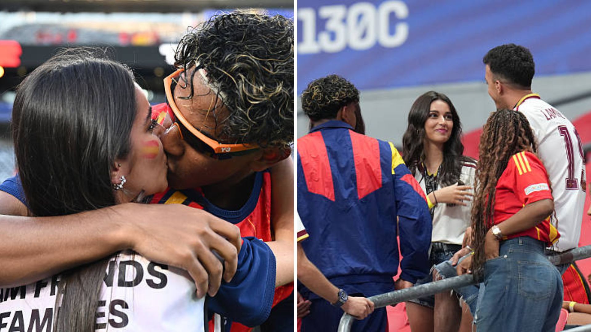 Split image featuring Lamine Yamal and Ines Garcia.