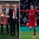 Split image featuring Liverpool's team behind the scenes and Trent, Mohamed Salah and Ibrahima Konate.