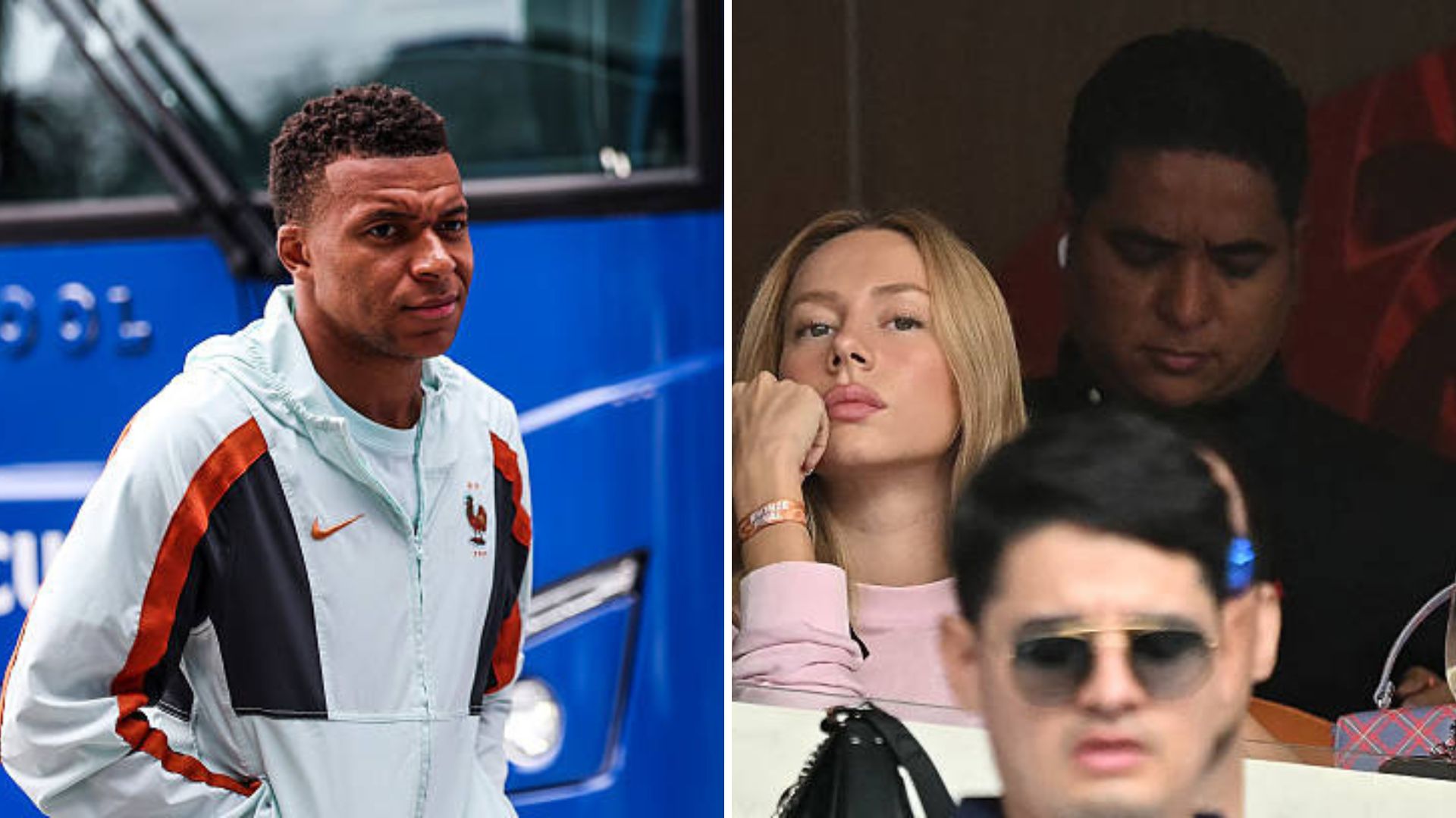 Split image featuring Kylian Mbappe and Ester Exposito.