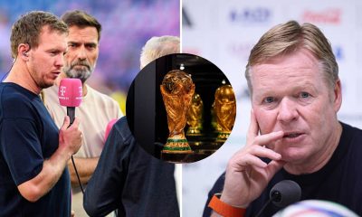 Split image featuring Julian Nagelsmann, Jurgen Klopp and Ronald Koeman