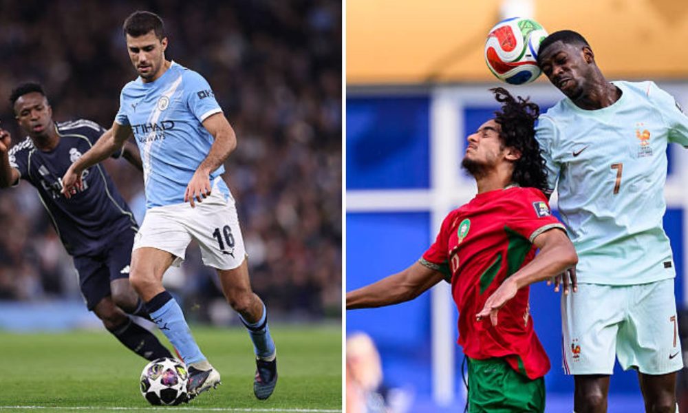 Split image featuring Rodri and Bouaddi.