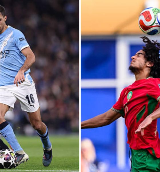 Split image featuring Rodri and Bouaddi.