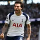 Sandro Tonali in a Tottenham kit after his reported £100 million transfer from Newcastle United