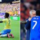 Split image featuring Vinicius Jr and Jose Mourinho.
