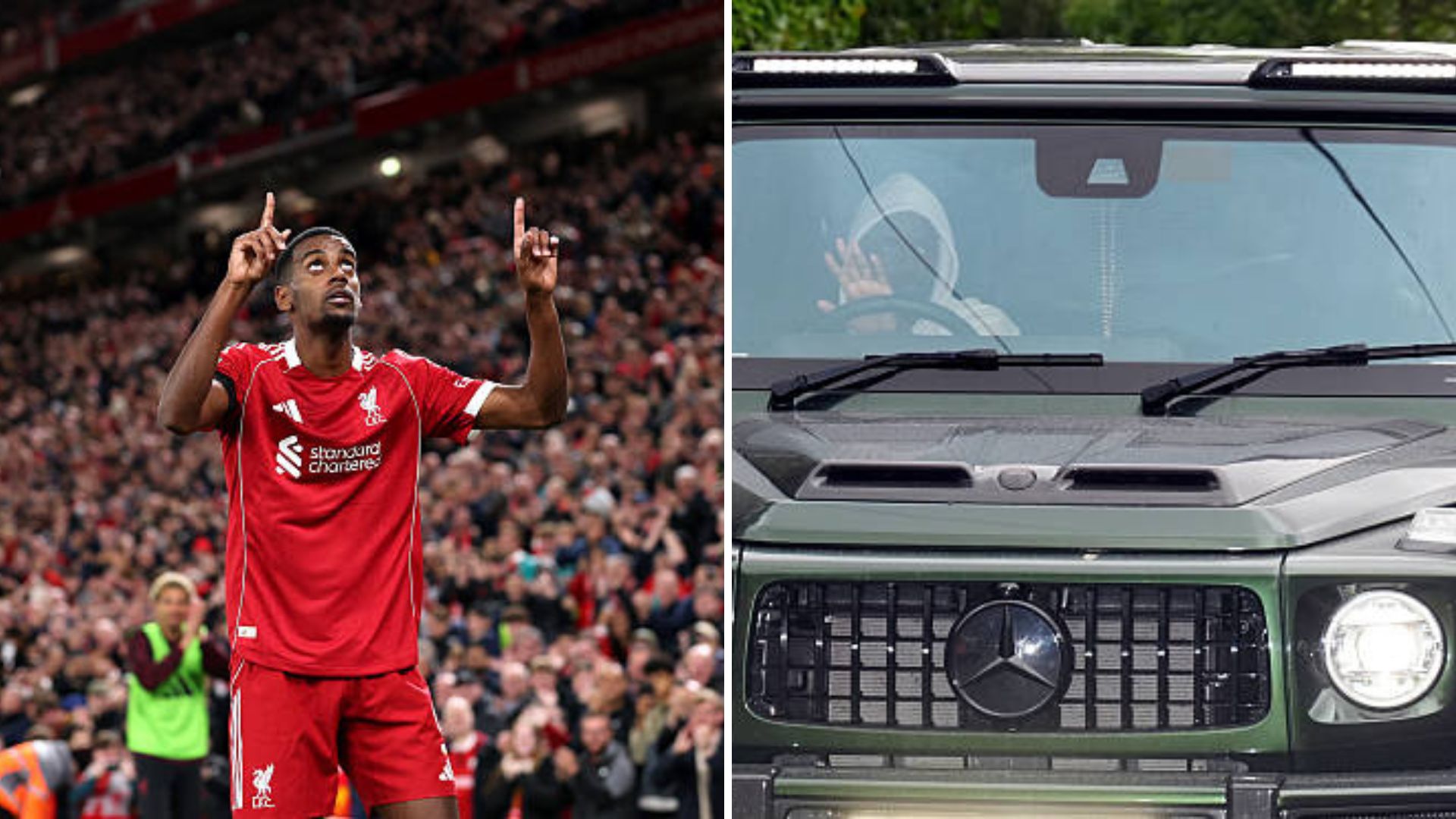 Split image featuring Alexander Isak on and off the pitch.