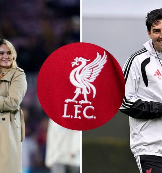 Split image featuring Ronald Araujo's family and Andoni Iraola.