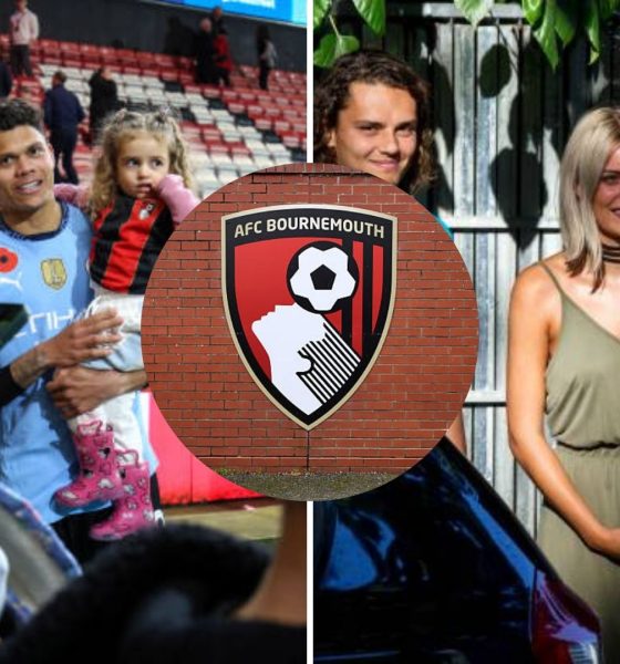 Split image featuring Enes Unal and Evanilson's WAGs.