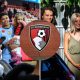 Split image featuring Enes Unal and Evanilson's WAGs.