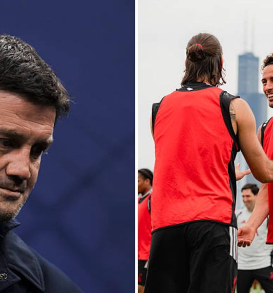 Split image featuring Inter manager Chivu and Curtis Jones.
