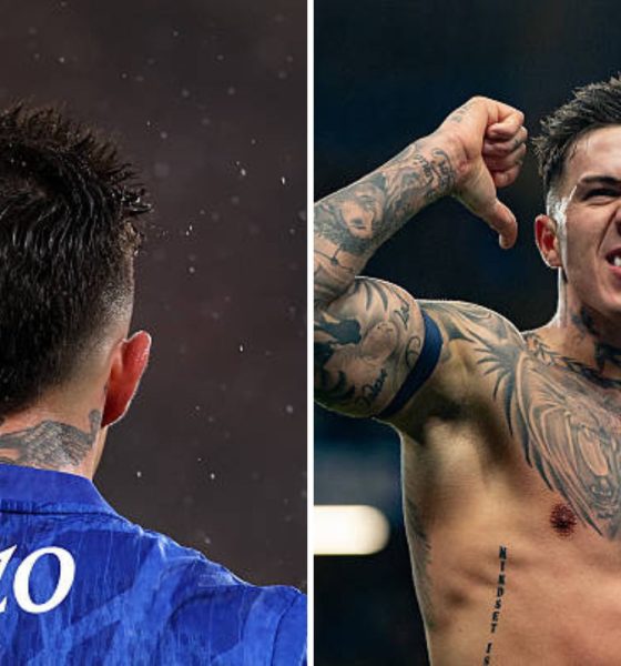 Split image featuring Enzo Fernandez.
