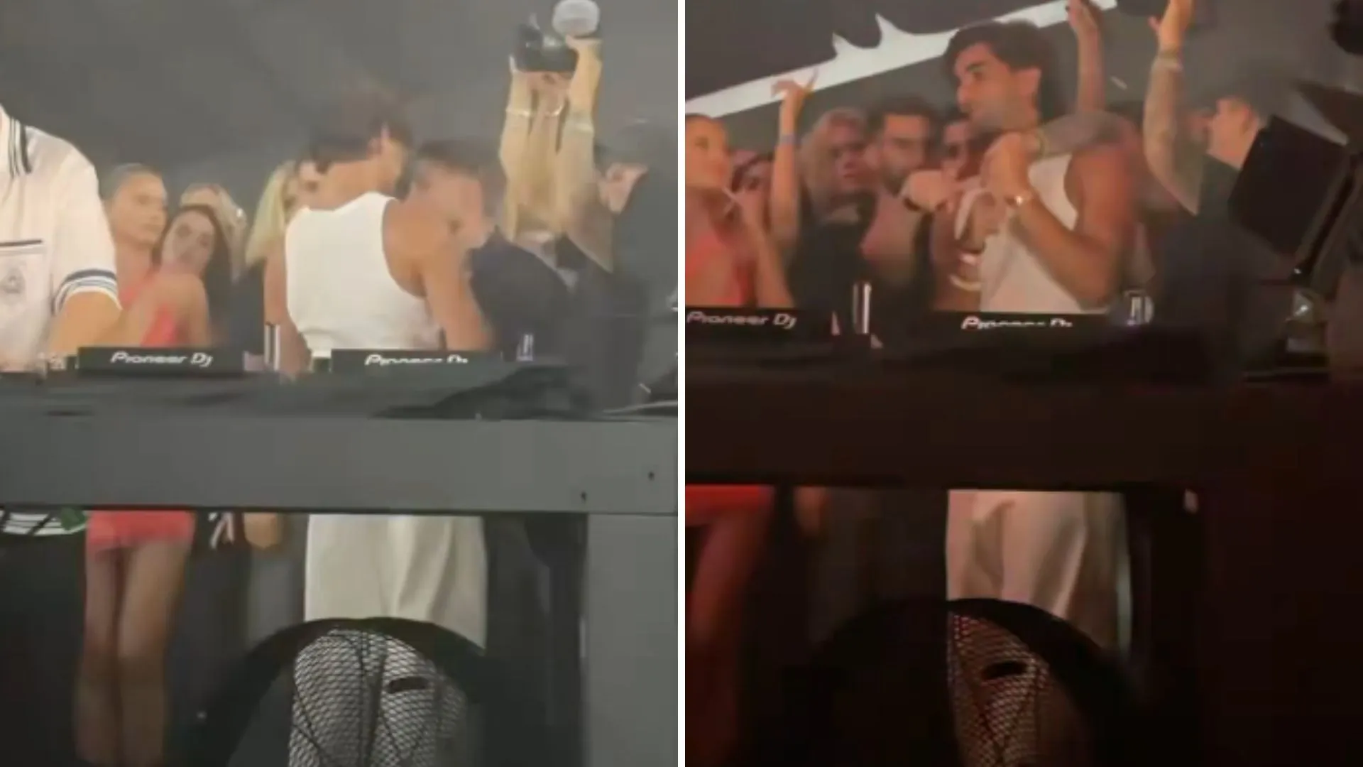 Ferran Torres and Ilia Topuria partying together at Ushuaïa Ibiza after Spain's World Cup victory