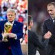 Split image featuring Infatino and Trump and UEFA's Ceferin.