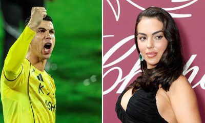 Split image featuring Georgina and Cristiano.