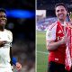 Split image featuring Vinicius Jr and Mikel Arteta.