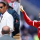 Split image featuring Virgil van Dijk on and off the pitch.